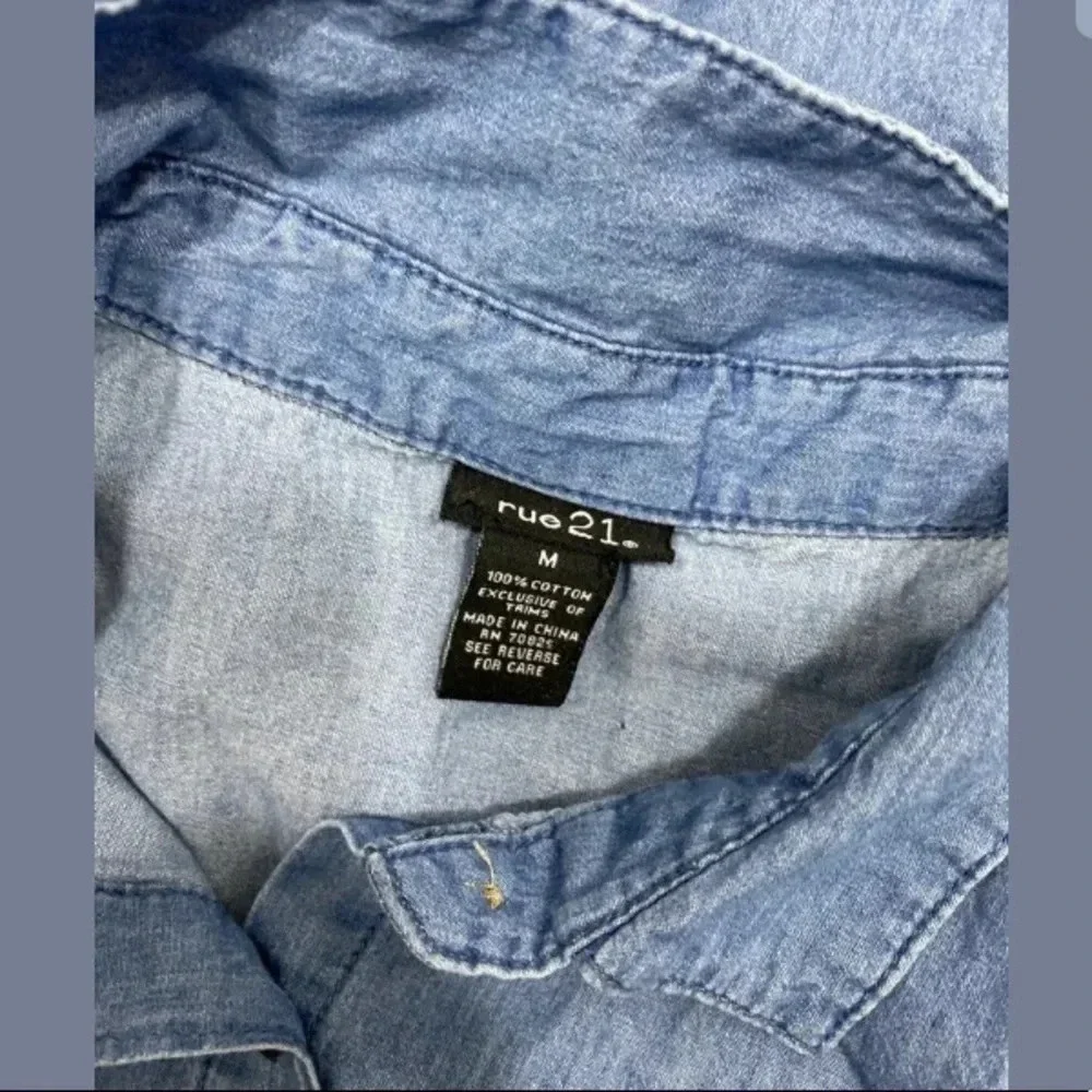 Rue21 Off shoulder Button Down Denim shirt